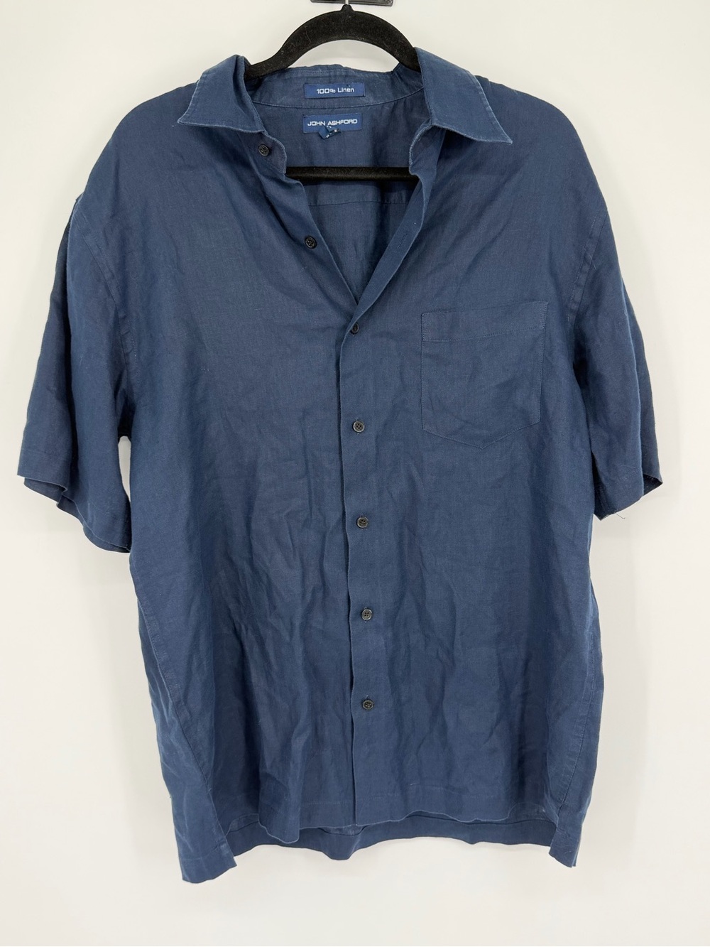 John Ashford size large 100% linen button up